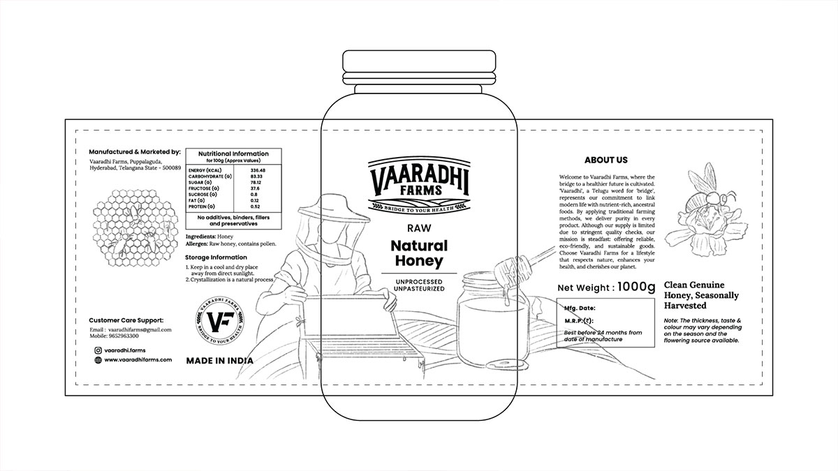 瓦拉迪农场蜂蜜包装图片